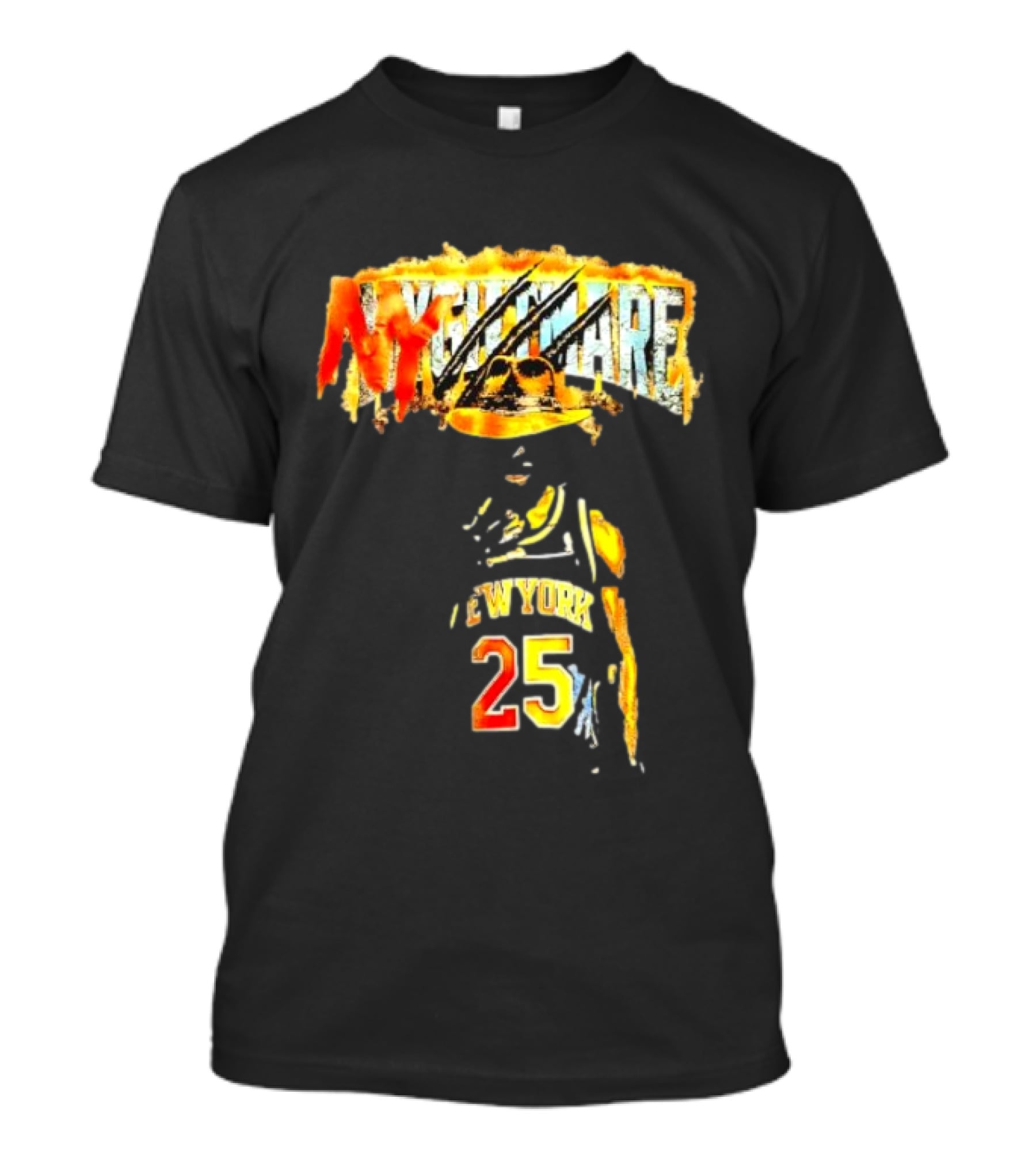 Jalen Brunson New York 25 Ny Nightmare Freddy Krueger T-Shirt
