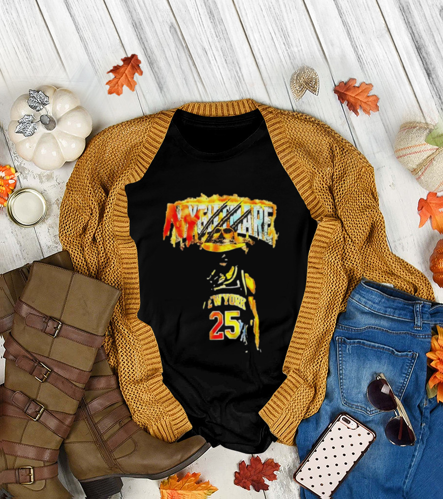Jalen Brunson New York 25 Ny Nightmare Freddy Krueger T-Shirt