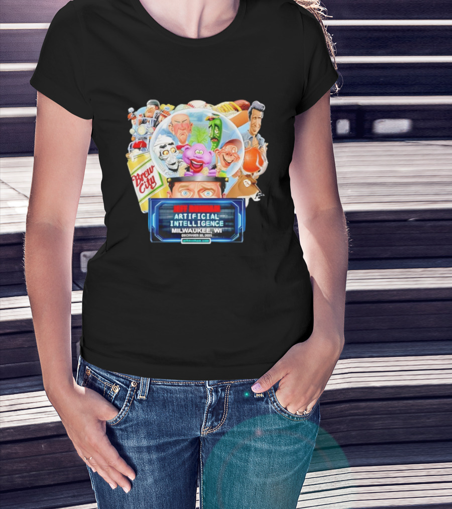 Jeff Dunham Artificial Intelligence Brew City Milwaukee WI 2025 T-Shirt
