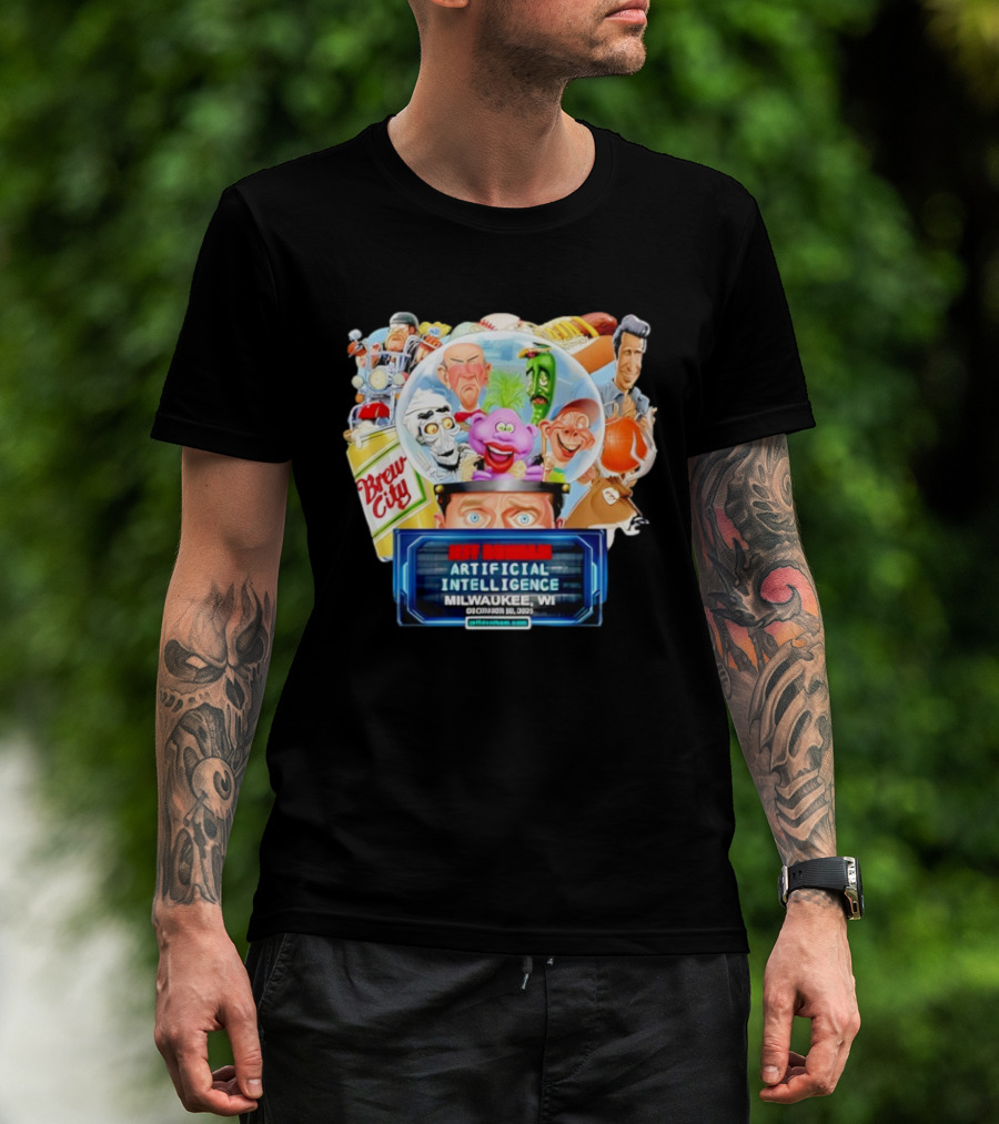 Jeff Dunham Artificial Intelligence Brew City Milwaukee WI 2025 T-Shirt
