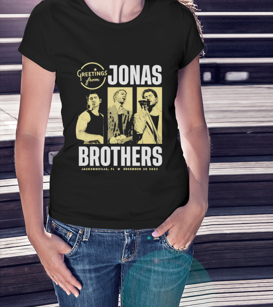 Greetings From Jonas Brothers Jacksonville FL December 30 2025 T-Shirt