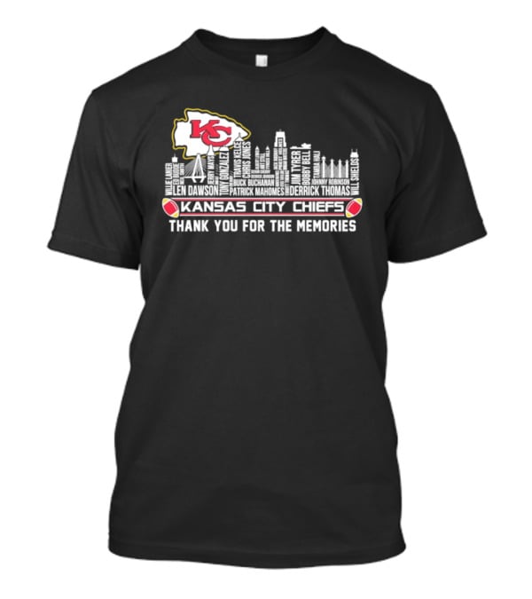Kansas City Chiefs Thank You For The Memories City Skyline KC T-Shirt
