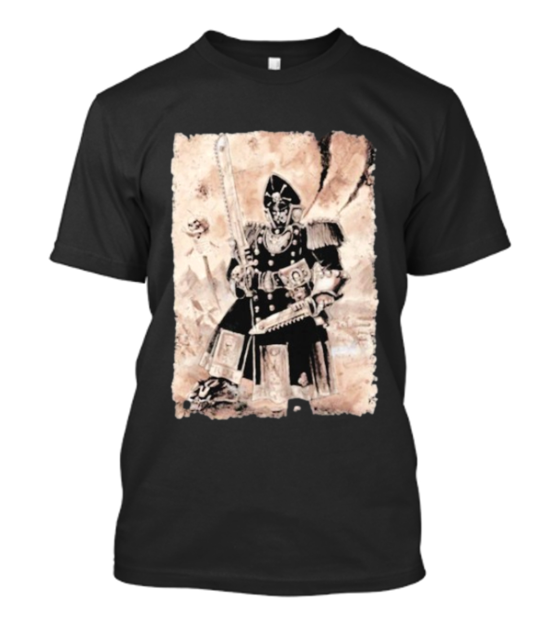 Grimdark Commissar Warhammer 40k Chainsword Artillery T-Shirt