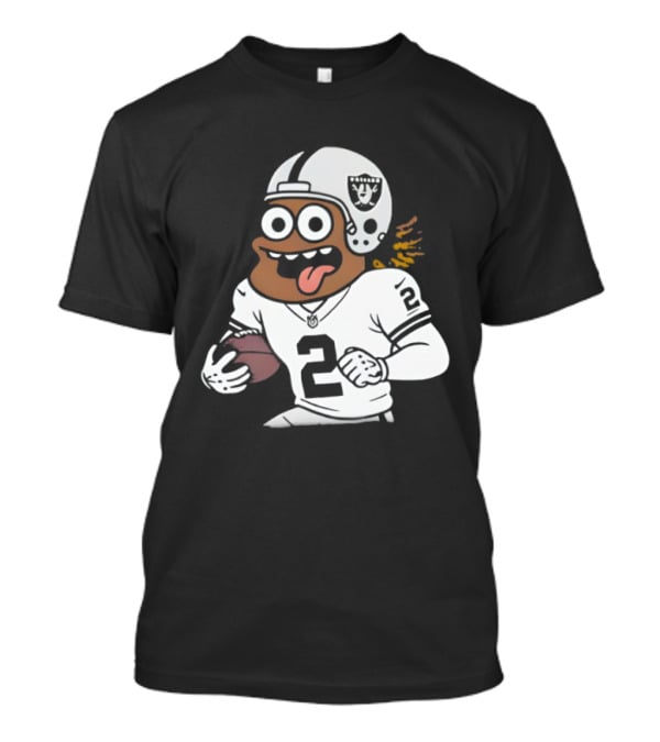 Las Vegas Raiders Ashton Jeanty Cartoon Number 2 Football Player T-Shirt