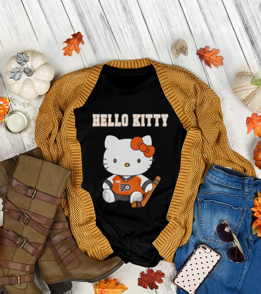 Philadelphia Flyers Hello Kitty Cute Collaboration Hockey Night T-Shirt