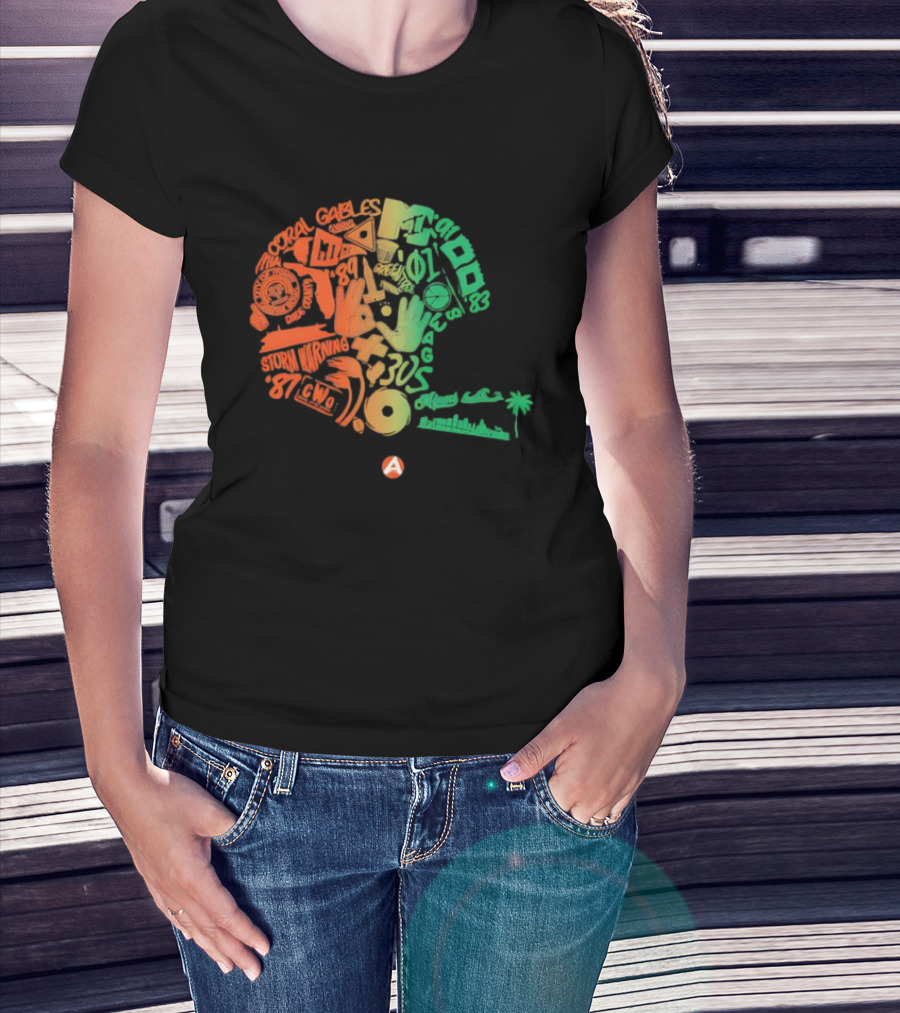 Miami Mash Up Storm Warnings Beach Chill Rainbow Tropical Vibes T-Shirt