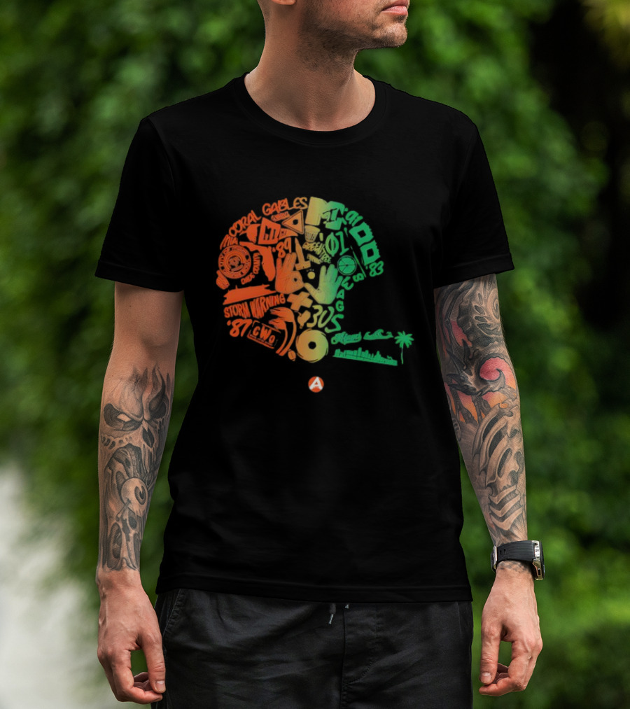 Miami Mash Up Storm Warnings Beach Chill Rainbow Tropical Vibes T-Shirt
