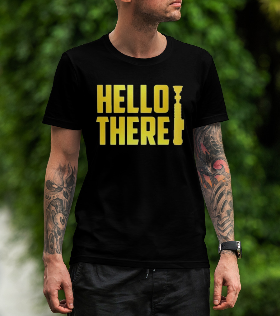 ScreenCrush Hello There Lightsaber Iconic Reference T-Shirt