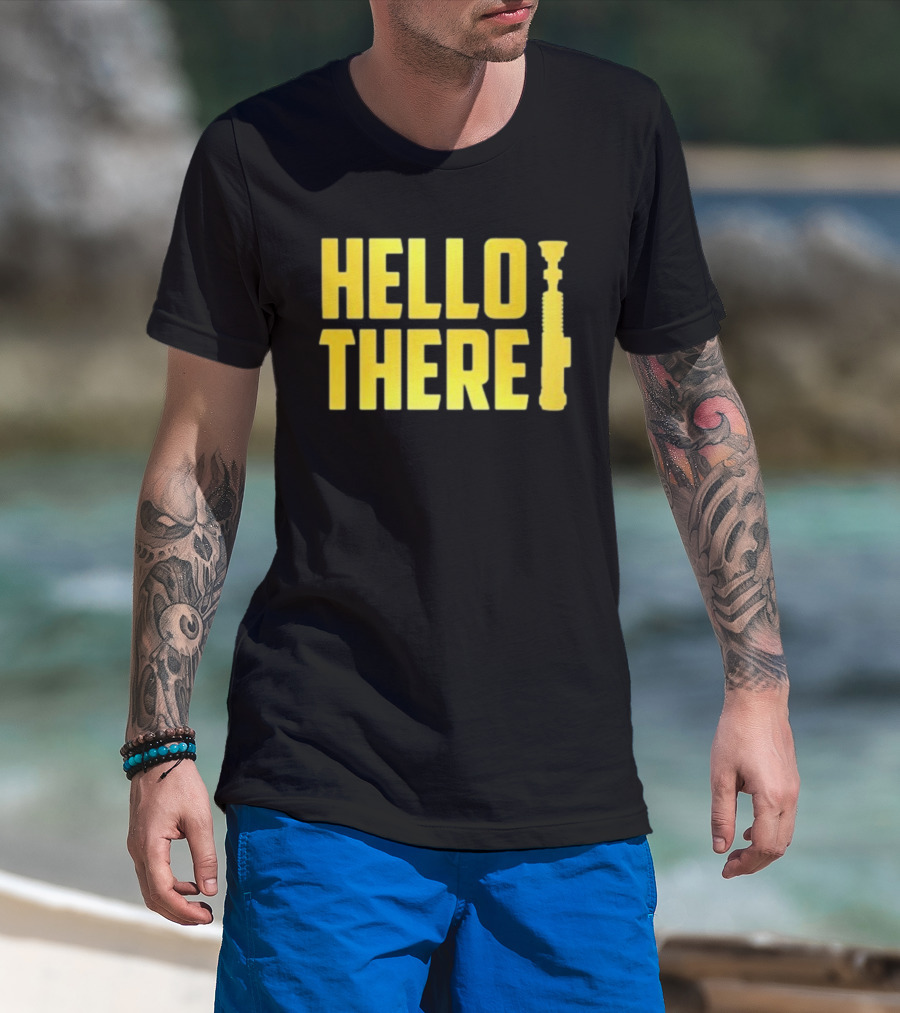 ScreenCrush Hello There Lightsaber Iconic Reference T-Shirt