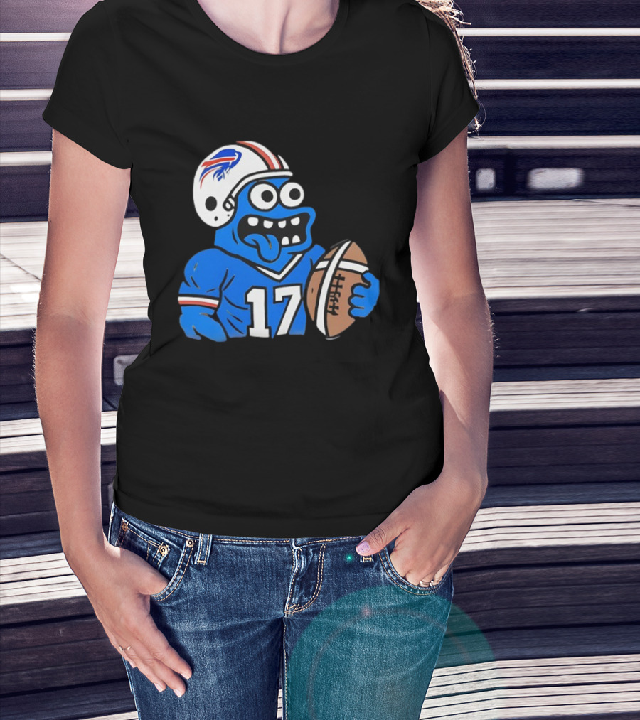 Monster Toast Josh Allen Buffalo Bills Football Player Cartoon T-Shirt