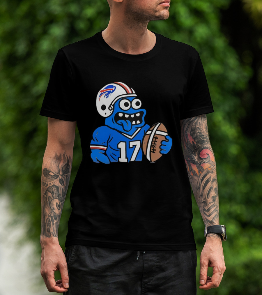 Monster Toast Josh Allen Buffalo Bills Football Player Cartoon T-Shirt