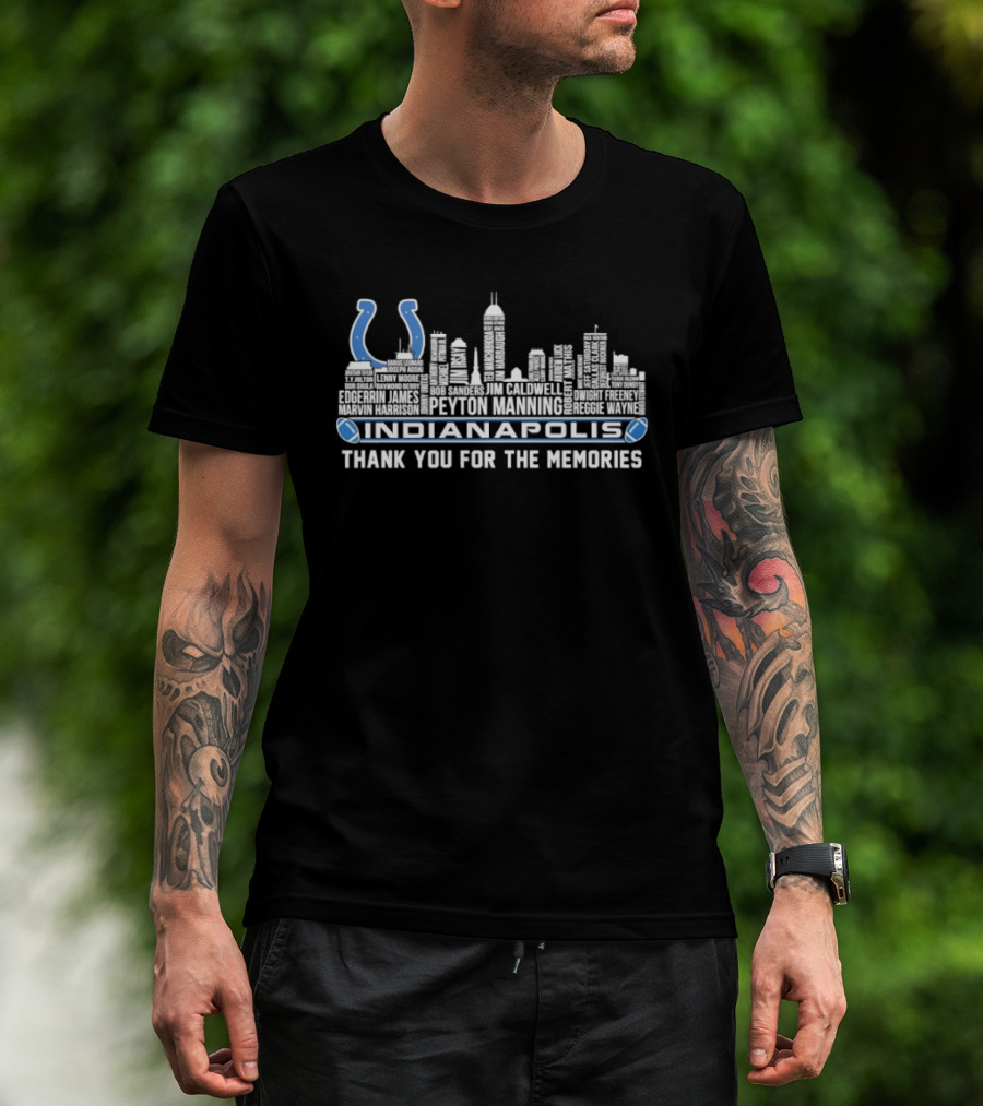 Indianapolis Colts City Skyline Thank You For The Memories T-Shirt