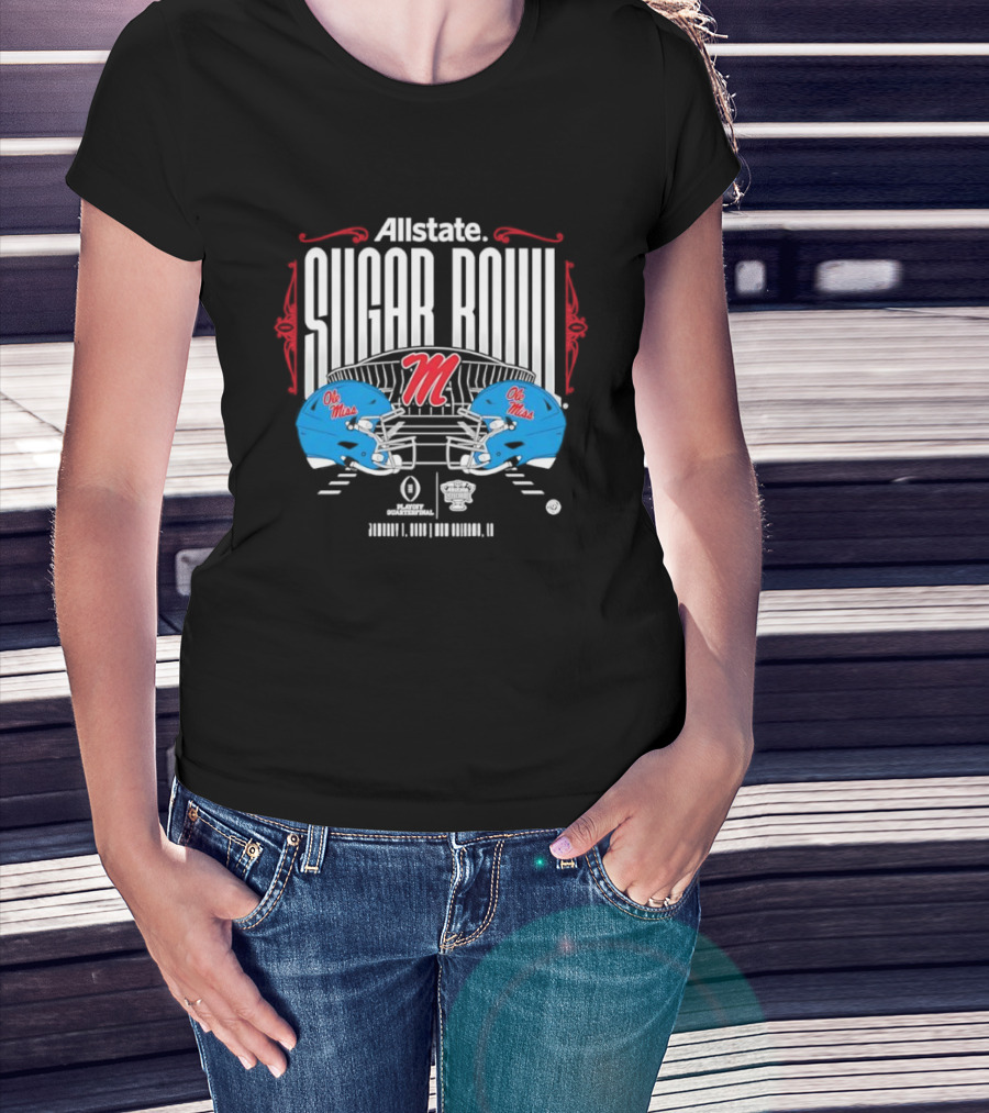 Ole Miss Rebels Allstate Sugar Bowl New Orleans 2021 Football Helmets T-Shirt