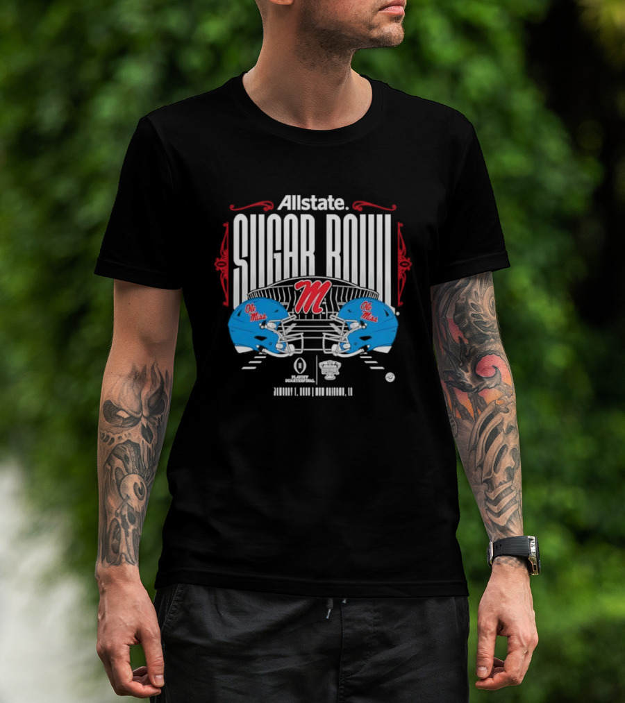 Ole Miss Rebels Allstate Sugar Bowl New Orleans 2021 Football Helmets T-Shirt