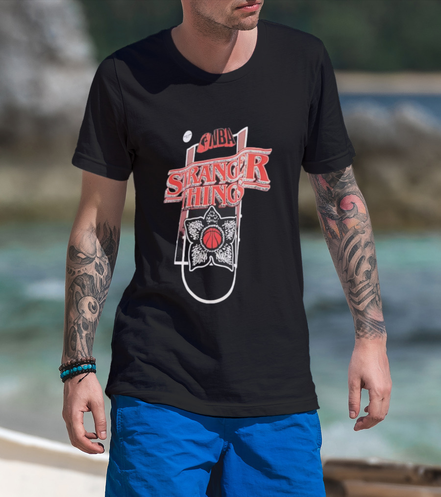 Stranger Things NBA Crossover Demogorgon Basketball T-Shirt