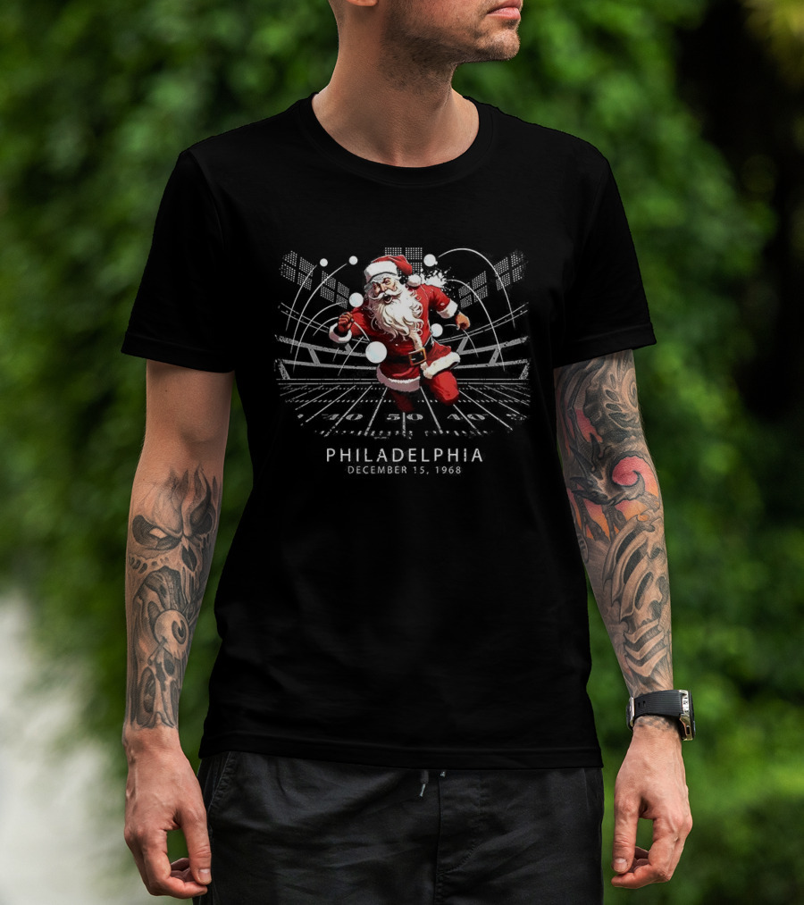 Philadelphia Eagles Santa Snowball Incident Lincoln Financial Field Stadium Christmas Fan T-Shirt