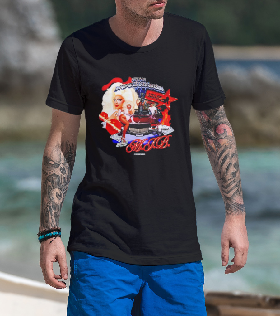 The Notorious B.I.G Live On MIBTV With Glamour Star In Red Car Scene T-Shirt