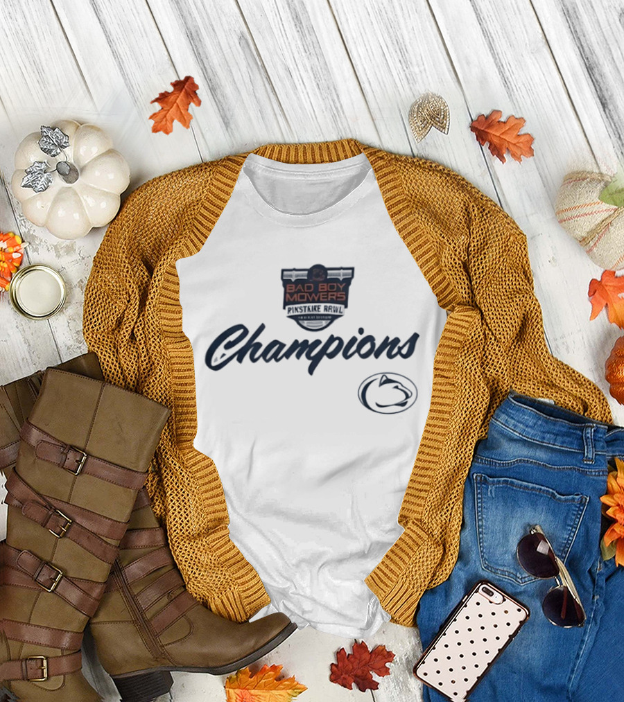 2026 Bad Boy Mowers Pinstripe Bowl Champions Penn State Nittany Lions T-Shirt