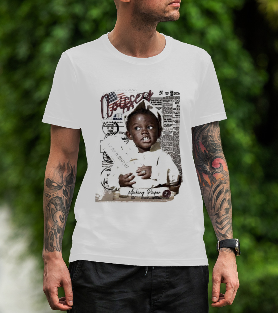 Noissey Making Paper Newsboy Kid Vintage American Newspaper 1935 T-Shirt