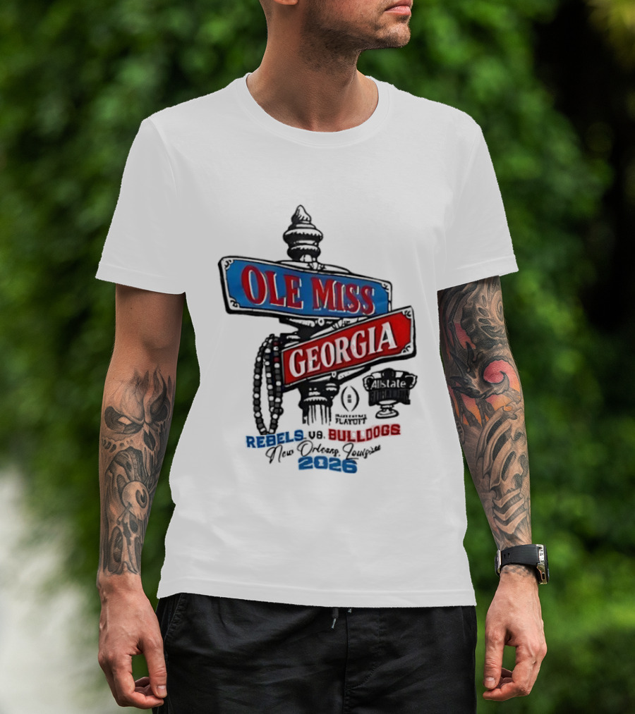 Ole Miss Georgia Rebels Vs Bulldogs Game Day 2023 T-Shirt