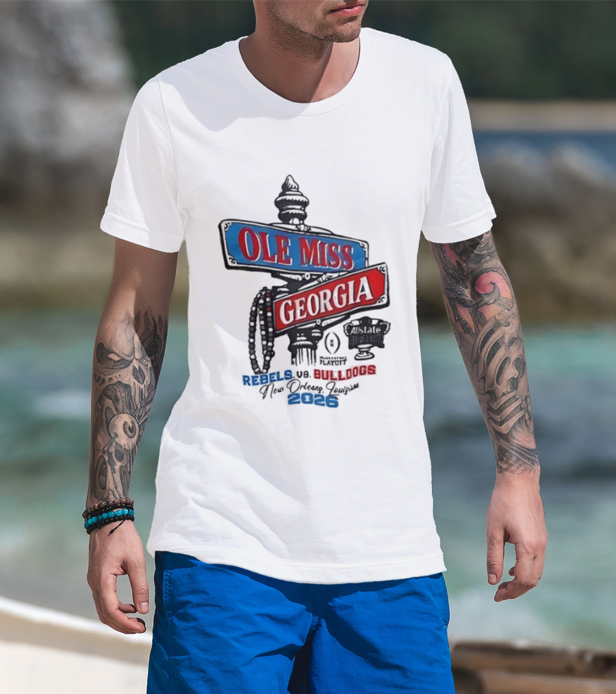Ole Miss Georgia Rebels Vs Bulldogs Game Day 2023 T-Shirt