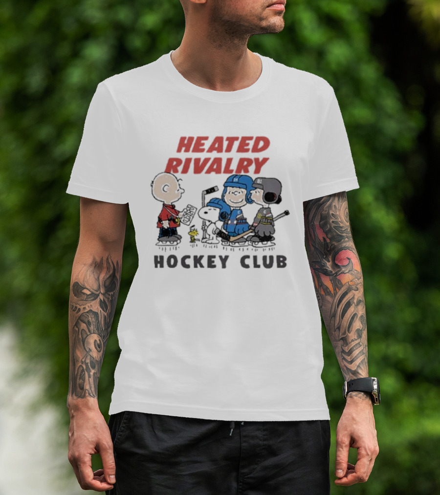 Snoopy Charlie Brown The Peanuts Heated Rivalry Hockey Club T-Shirt
