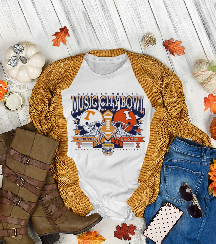 Liberty Mutual Music City Bowl Tennessee vs Illinois December 2025 Nashville T-Shirt