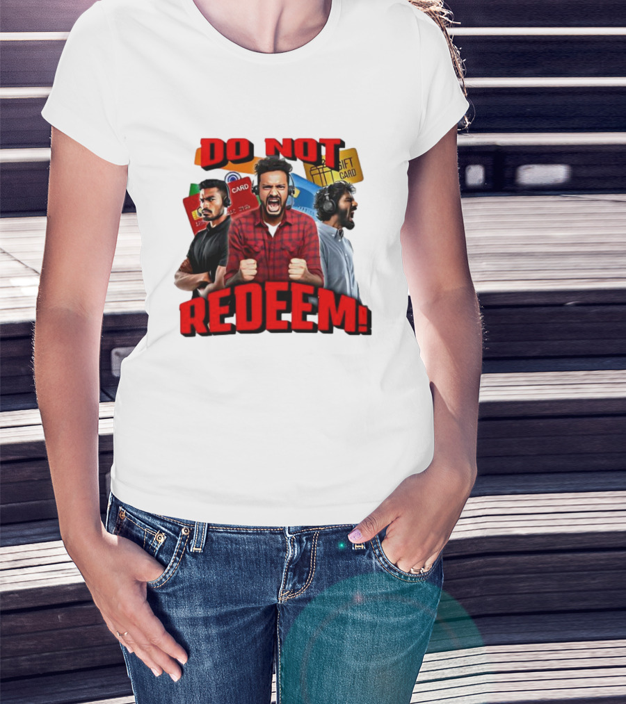 Do Not Redeem Angry Gamer Headphones Credit Gift Cards T-Shirt