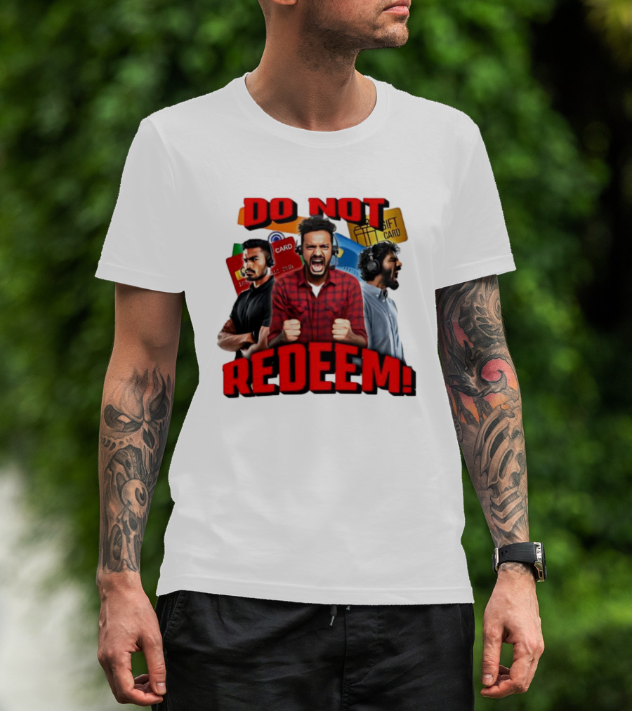 Do Not Redeem Angry Gamer Headphones Credit Gift Cards T-Shirt