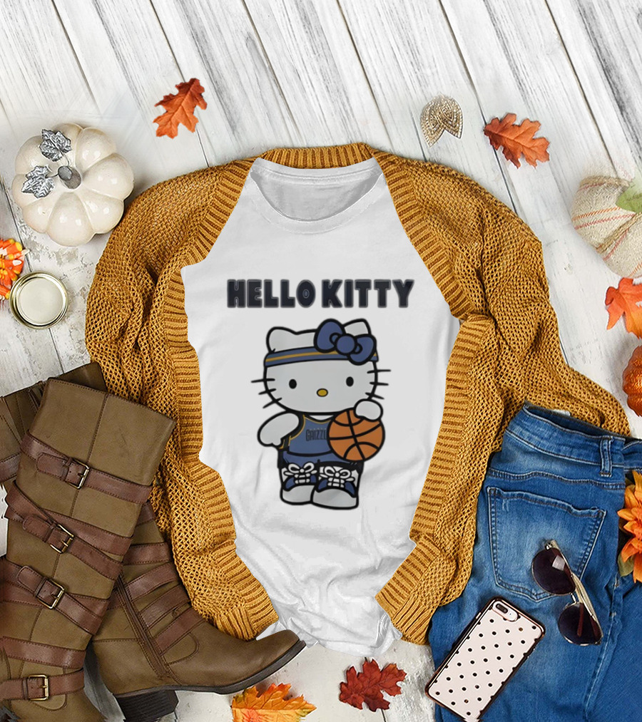 Memphis Grizzlies Hello Kitty Basketball Collaboration T-Shirt