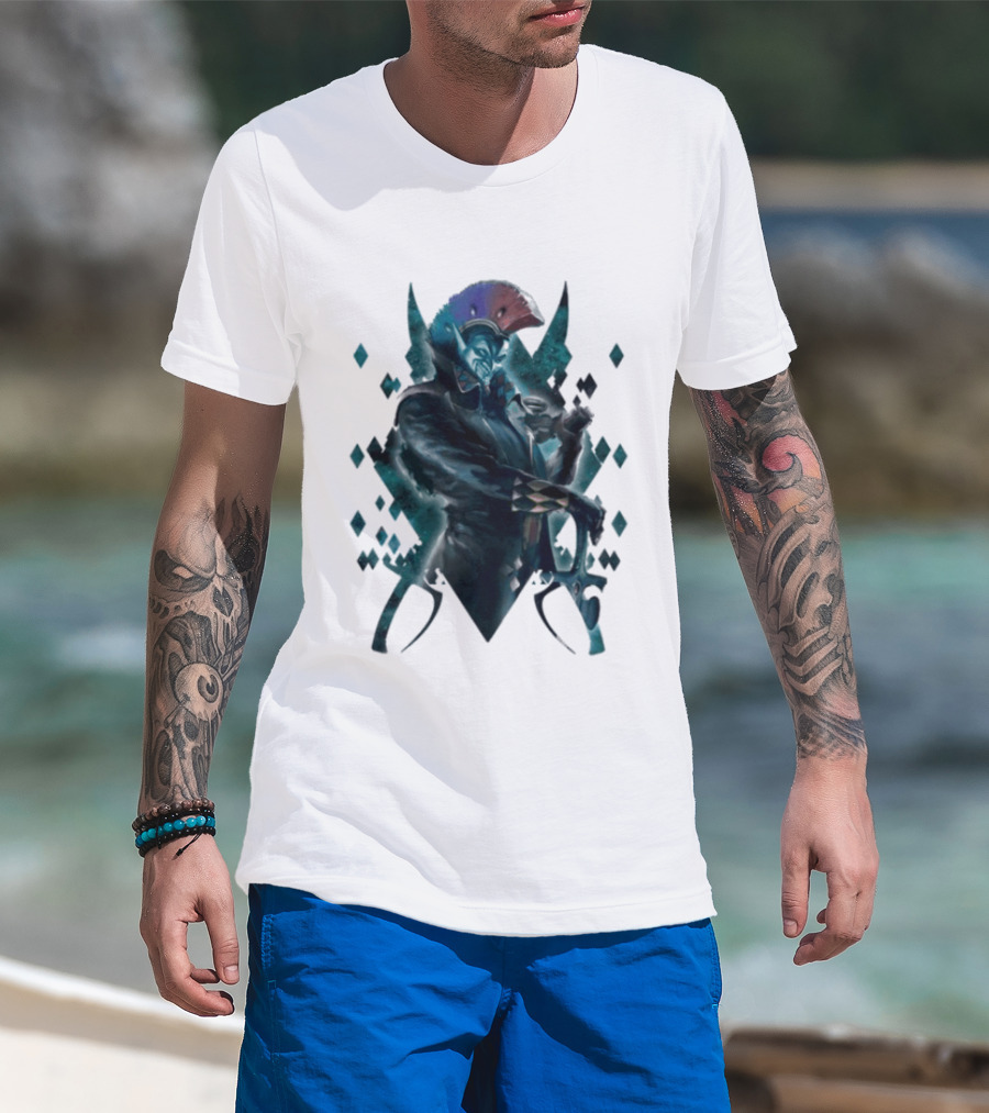 Warhammer 40 000 Aeldari Harlequin Character Iconic Fantasy Gaming T-Shirt