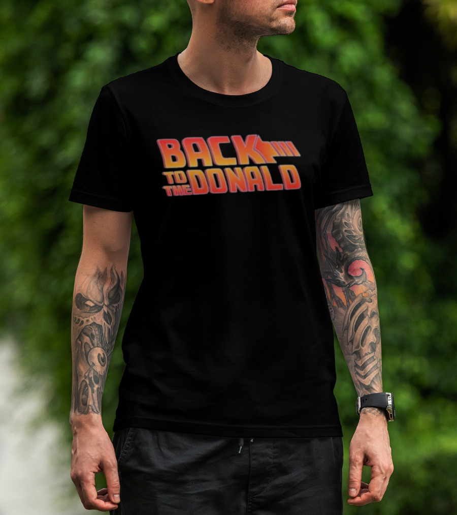 Back To The Donald Vintage Style Retro Pop Culture Reference T-Shirt