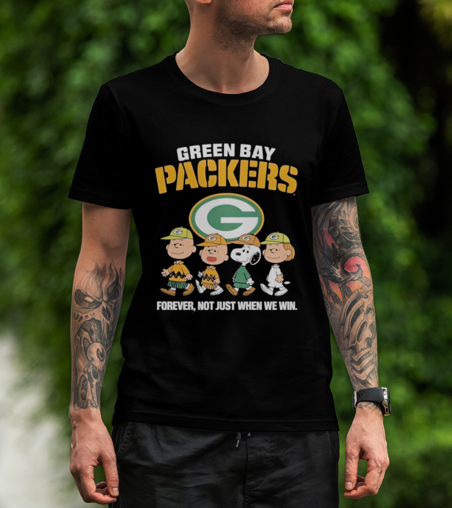 Green Bay Packers Peanuts Abbey Road Forever Not Just When We Win T-Shirt