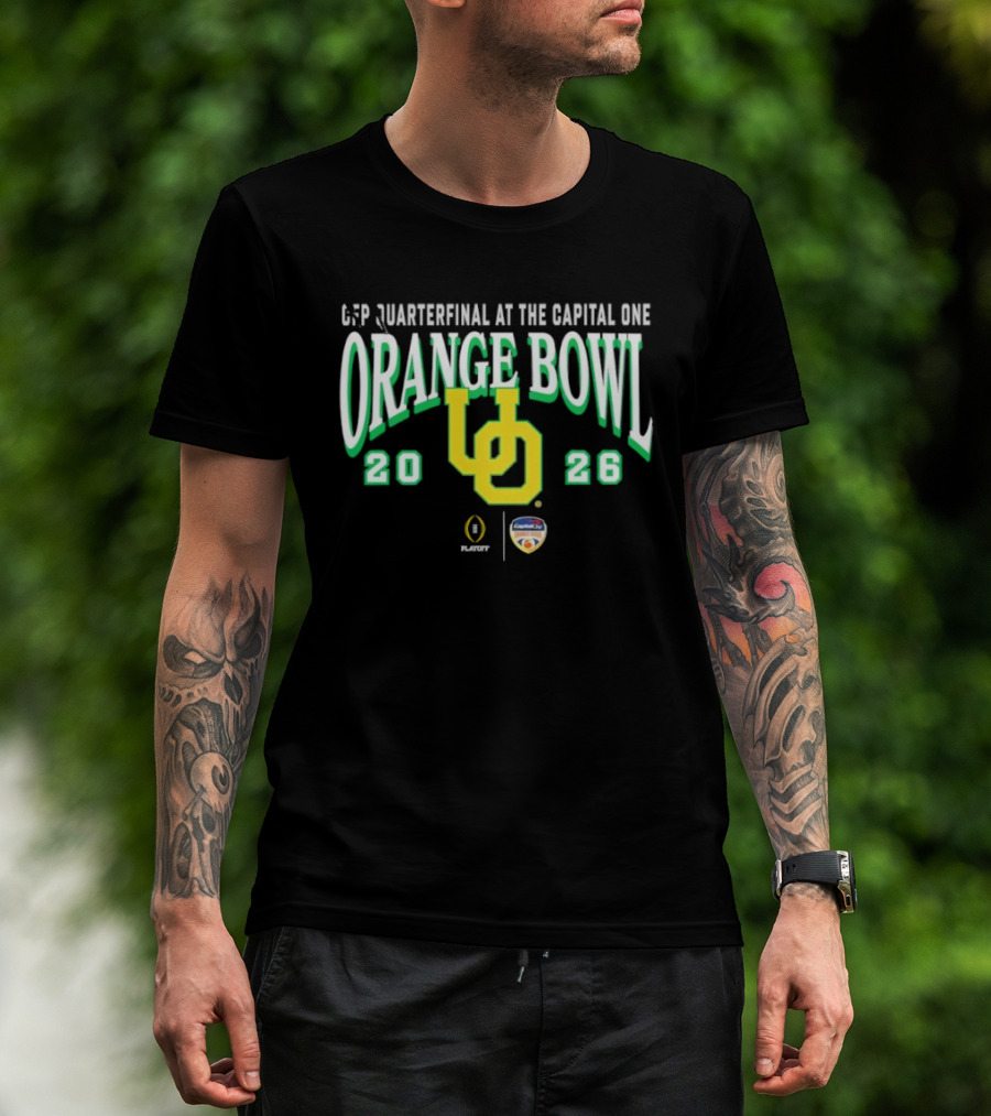 Oregon Ducks 2026 CFP Quarterfinal Capital One Orange Bowl T-Shirt