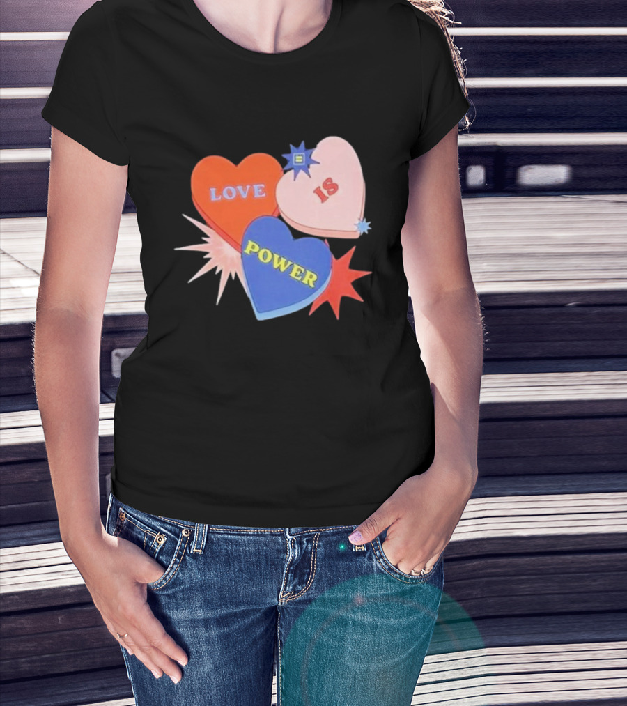 Love Is Power Heart Shapes Human Rights Campaign T-Shirt