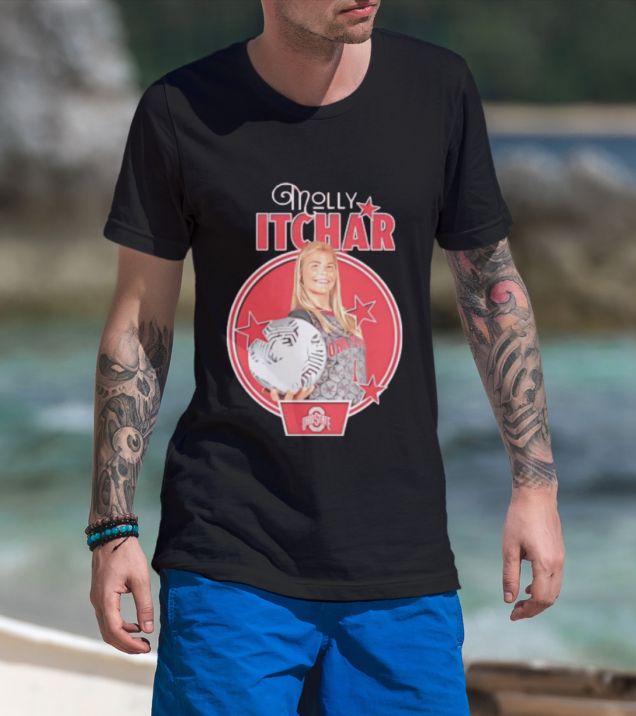 Molly Pritchard Ohio State Soccer Star With Ball And Stars T-Shirt