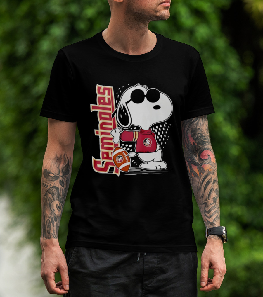 Seminoles Snoopy Joe Cool Football Fan Gear T-Shirt