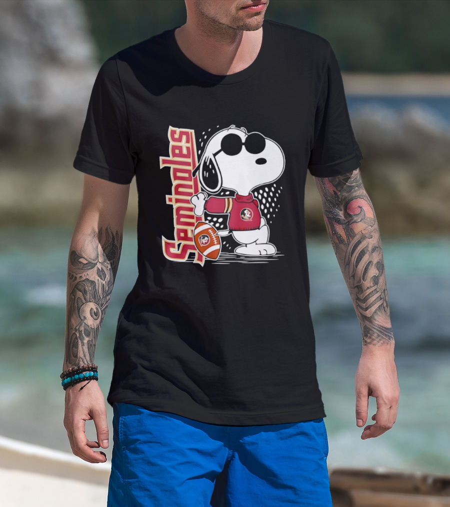 Seminoles Snoopy Joe Cool Football Fan Gear T-Shirt