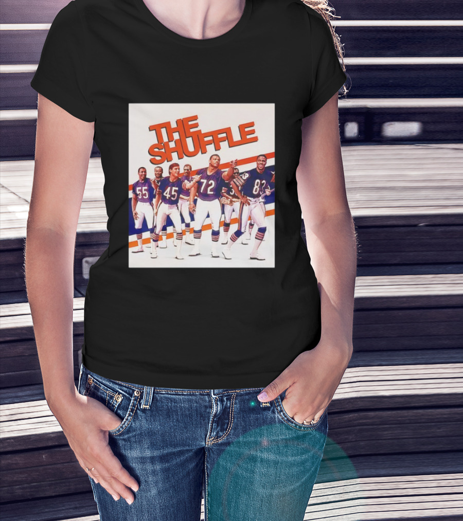 The Shuffle Chicago Bears Football Team Vintage Style Retro Uniforms T-Shirt