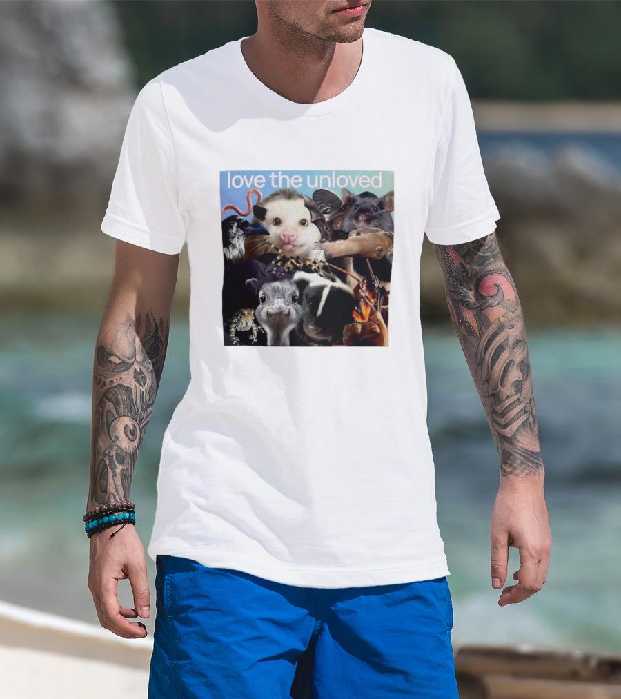 Love The Unloved Animal Collage T-Shirt