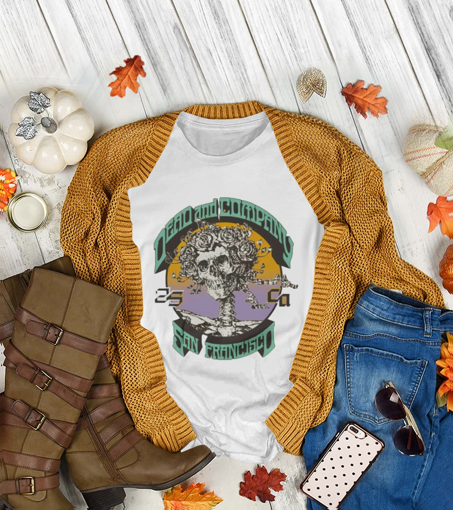 Dead And Company Bertha San Francisco Rose Skull T-Shirt