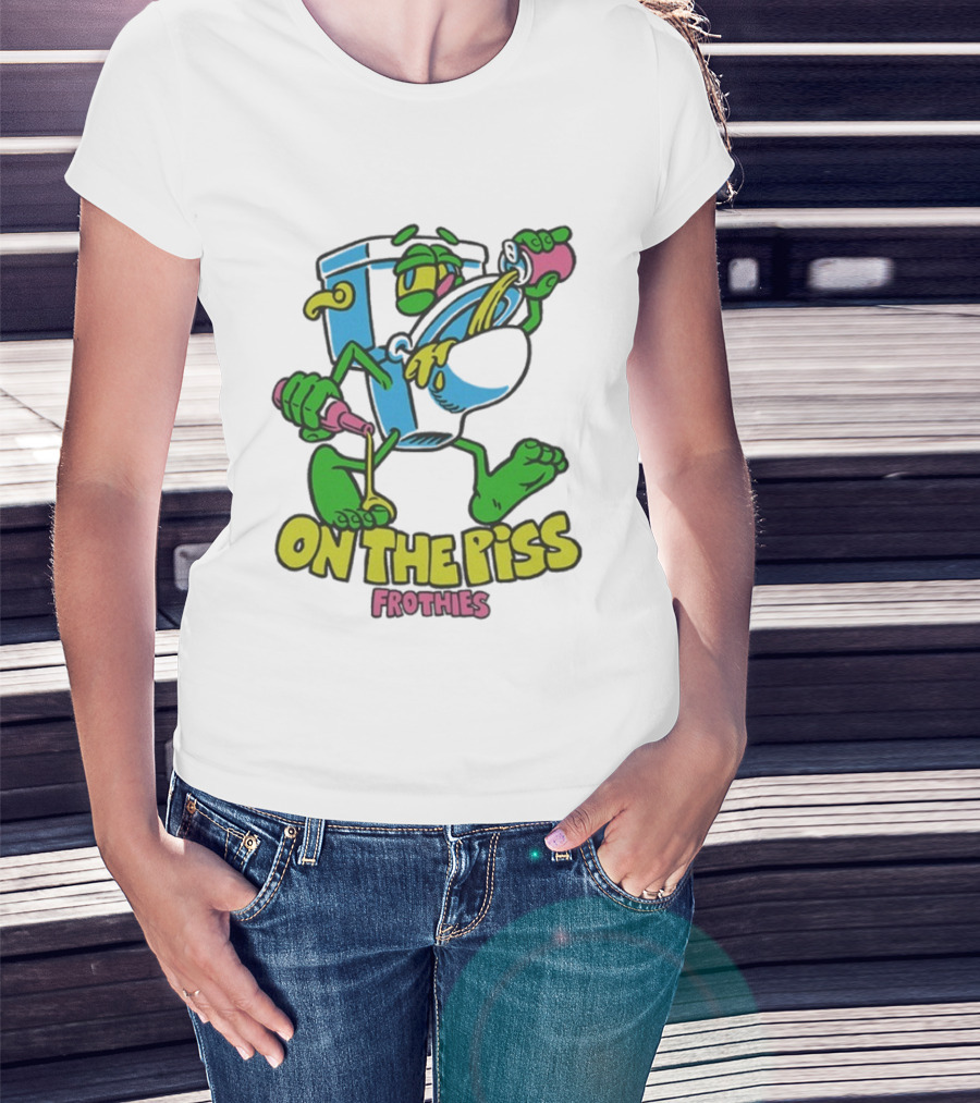 Frothies On The Piss Cartoon Style Beer Character Fun Party T-Shirt