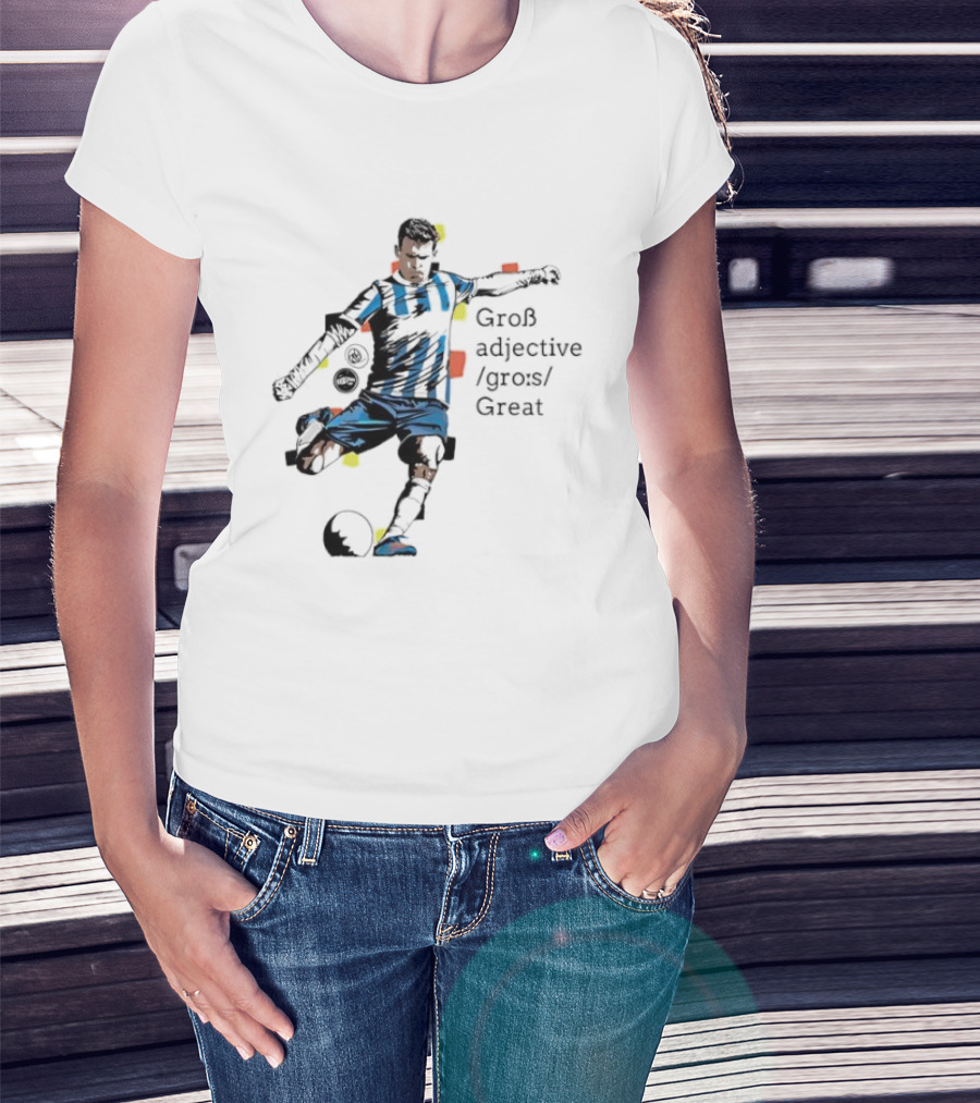 Jason Therios Groß Adjective Gros Great Soccer Player Action T-Shirt