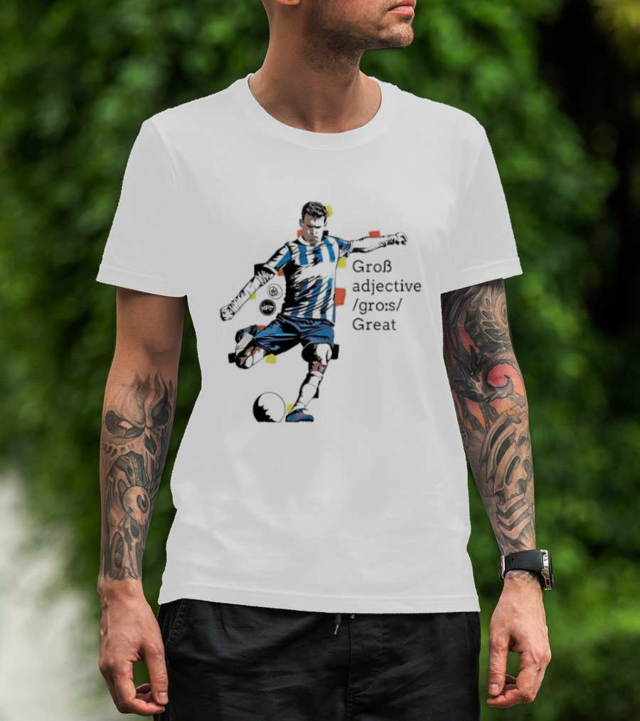 Jason Therios Groß Adjective Gros Great Soccer Player Action T-Shirt