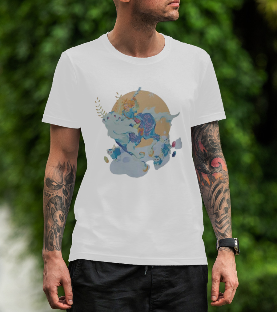 Zeldathon Mythos Zelda Series Snowy Adventure White Beast And Gems T-Shirt