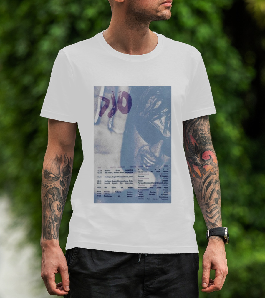 DJO South America Mexico Tour Santiago Region Mar 14 2026 Dates And Venues T-Shirt