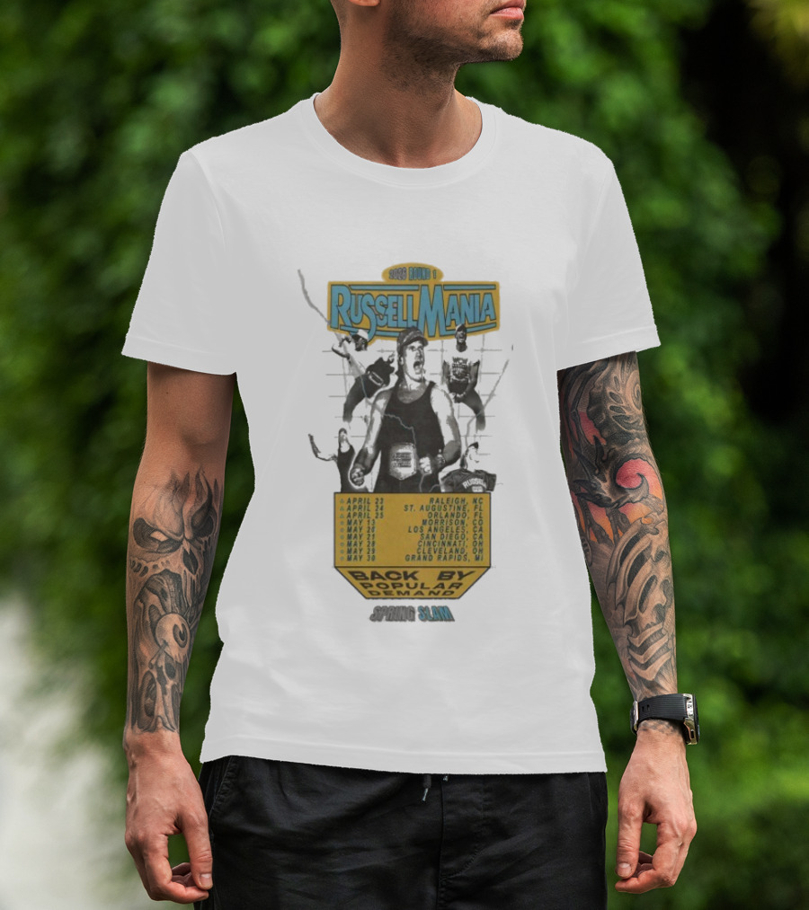 Russell Dickerson Back By Popular Demand Spring Slam Tour 2026 T-Shirt
