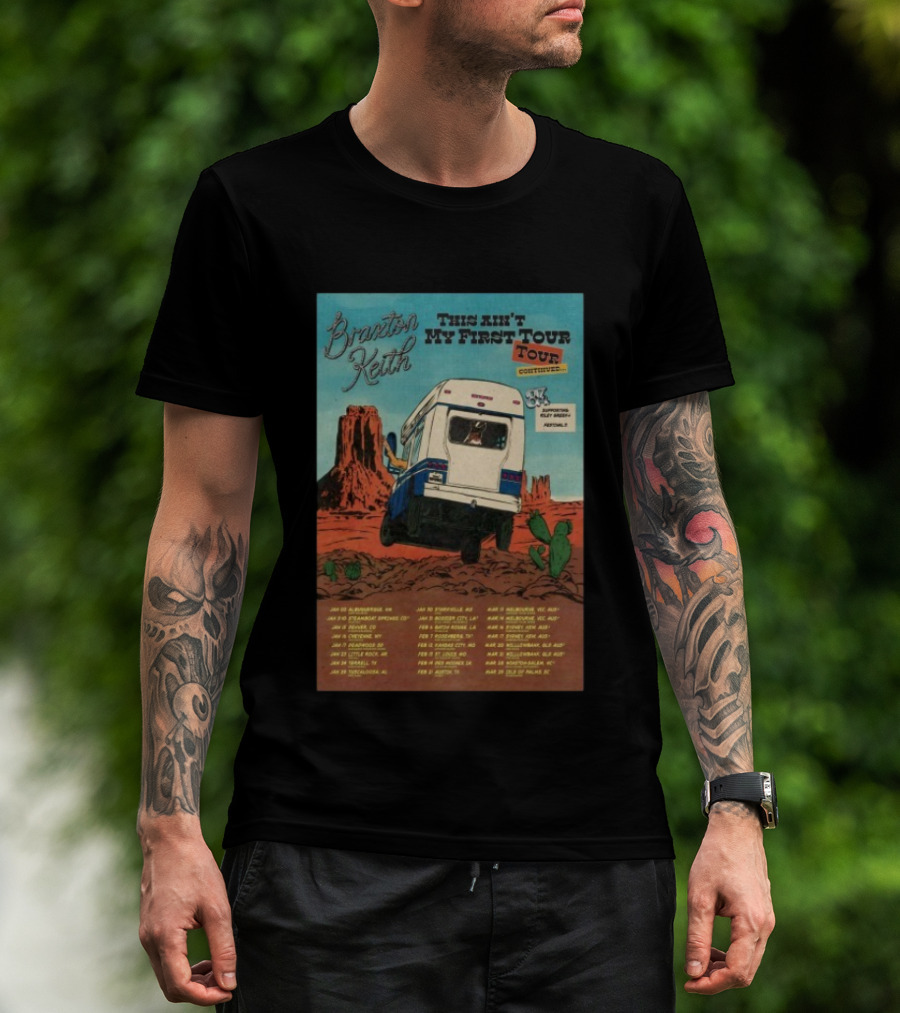 Braxton Keith This Ain't My First Tour 2026 Dates Bus Desert Scene T-Shirt