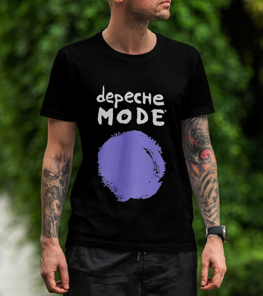 Depeche Mode Devotional Band Purple Circle T-Shirt