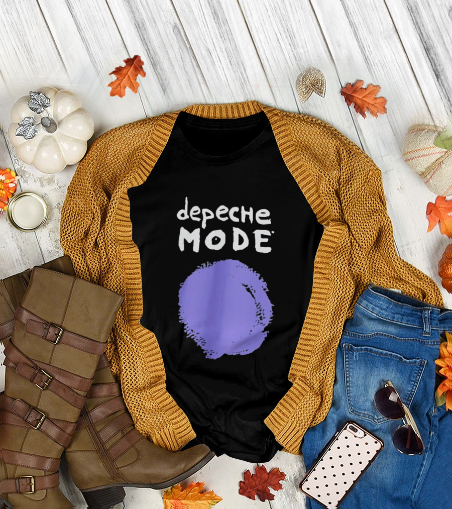 Depeche Mode Devotional Band Purple Circle T-Shirt